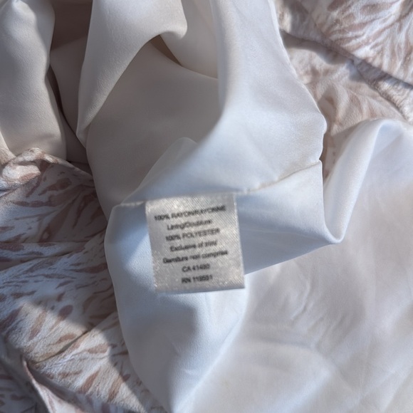 Gentle Fawn Neutral Leaft Print Mini Dress Size Small - Picture 5 of 7